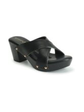 Iconics Women’s Fashionable Slip On Sandals Colour-Black, Size-UK 4