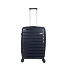 F Gear PPS27 Polypropylene Hardshell/Hardsided/Hardcase Light Weight 8 Wheeler Spinner Luggage Bag/Smooth Speed Wheel Suitcase/Trolley with TSA Lock for Men Women (Check in 24 Inch, Navy Blue)