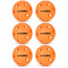 Kobo TPE Indoor Pickleball Balls, 26 Holes, Matches & Practice, Pack of 6 | Official Size 74mm | Consistent Bounce Pickle Ball | Crack-Resistant | All-Weather Performance