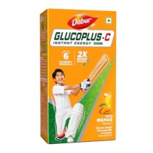 Dabur Gluco-C Instant Powder Energy Glucose (Mango Flavour) – 1Kg | Replenishes Energy | 20% More Glucose In Every Sip | Vitamin C Helps Boosts Immunity | Calcium Supports Bone Health