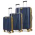 Aristocrat 3 Pc Airpro Plus Set Cabin 55Cm(Small) Check-in 66Cm(Medium) 76Cm(Large) 8 Wheels Trolley Bags for Travel Hard Case Spinner Wheel Lightweight Bag with TSA Lock & Anti-Theft Zipper(Blue)