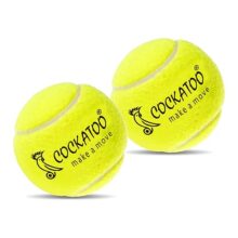 Cockatoo Rubber Cricket Tennis Ball, Construction of Tennis Ball for Cricket for Optimal Performance,Suitable for All Skill Levels. (90 Gr Per Ball – Pack of 2-Yellow)
