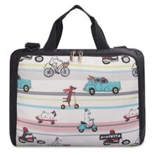 Protecta The Professional Office Laptop Bag Briefcase for Women & Men Fits Laptops with Screen Size Up to 15.6 Inch – Ideal for Office & Work – Travelling Dogs Print, Off White