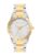 French Connection Mop White Round Dial with Gold Two Tone Stainless Steel Metal Strap Watch – for Womens FCU8TM