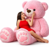 vtb retail stuffed toys 4 feet pink teddy bear / high quality / love teddy For girls valentine & Anniversary gift / cute and soft teddy bear -122 cm (Pink)  – 48 inch(Pink)
