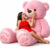vtb retail stuffed toys 4 feet pink teddy bear / high quality / love teddy For girls valentine & Anniversary gift / cute and soft teddy bear -122 cm (Pink)  – 48 inch(Pink)