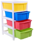 ARISTO Everest Multipurpose 4 Drawer Plastic Modular Aristo Chest Storage Organizer, Multicolour, Standard, (30.5 X 39 X 61 Cm)