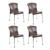 Cello Plastic Milano Chair (Brown, Set Of 4) | Strong And Durable | Easy To Clean | Chair For Living Room, Bed Room, Kitchen, Office Room, Outdoor | 3 Years Warranty
