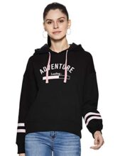 Amazon Brand – Symbol Womens Casual Cotton Blend Hooded Sweatshirt (AW18WNSSW10_Jet Black_4XL)