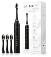MINIPY Electric Toothbrush for Adults with 4 DuPont Brush Heads, IPX7 Waterproof Rechargeable Toothbrush featuring 6 Cleaning Modes, Fast Charging & Long Battery Life, 6 Months Warranty (Multicolor) (Pack of 1)