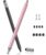 MEKO 2 Pcs 3 in 1 Stylus Pen, High Sensitivity Capacitive Touch Screen Pen | Suitable for iPad, iPhone, Android Tablets, Lenovo, Xiaomi (Black/Rose Gold)