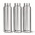 Bergner Walking Stainless Steel 3 Pcs (1000Ml Each) Water Bottles With Screw Cap, Rustproof, Airtight & Leakproof Steel Bottle Set Of 3, For Office, Home, College, Gym, Travel, Easy To Carry – Silver