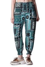 POPWINGS Casual Boho Printed Joggers for Women || Latest Stylish Western Women Joggers for Summer || Pull-On Women Joggers Pants || Women Joggers for Summer Green