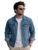 Urbano Plus Men’s Light Blue Regular Fit Washed Full Sleeve Denim Jacket (plusjaktp-denim-lblue-3xl)