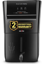 Kenstar Black Pureza. 8 L RO + UV + UF + Copper + Alkaline + Minerals Water Purifier Needs no service for 2 years(Black)