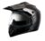 Vega Off Road ISI Certified Gloss Finish Full Face Dual Visor with Peak Helmet for Men and Women Outer Clear Visor and Inner Smoke Sun Visor(Black, Size:M)