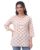 White Block Print Short Kurti | Pure Cotton Kurti for Girls (Color May Vary According to Stock)