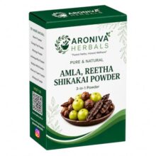 Aroniva Herbals 100% Organic Amla Reetha Shikakai 3-in-1 Hair Wash Powder (200g) | Natural Herbal Shampoo Alternative for Hair Fall Control, Anti-Dandruff & Scalp Care