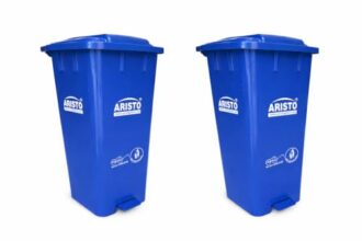 Aristo Plastic Pedal Garbage Waste Dustbin 70 LTR BLUE & BLUE