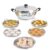 The Indus Valley Stainless Steel Idli Maker/Momo Maker/Multi Kadai/Steamer Set|Large, 5 Plates, 2 Idli|2 Dhokla|1 Steamer|29Cm/11.3 Inch, 4.2Ltr, 2.5Kg|3-Layer Thick Bottom|Induction Friendly