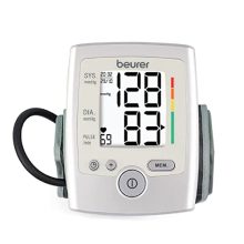 Beurer Bm35 Fully Automatic Digital Blood Pressure Monitor (Grey) | Large Display, Cuff Wrapping Guide, Risk Indicator | Memory Feature With Pulse Rate Detection