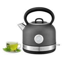 Hafele Dome Plus 2200W, 240V Electric Stainless Steel Kettle with Spout Cover with Analogue Temperature Display, Detachable Micro-Mesh Filter for Lime Scale Filtering, Easy Cleaning (1.7 L) (Grey)