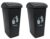 Cello Plastic Garbage Swing-Lid Dustbin 48 Ltr, Black//Black (Combo)