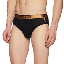 Van Heusen Men’S Cotton Briefs (Pack Of 1) (30001_Pure Black-Xl_Black_Xl)
