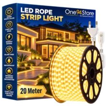 One94Store 20 Meter Warm White LED Rope Light | Waterproof SMD LED Pipe Light for Diwali Decoration, Home Décor, Ceiling Cove Lighting, Indoor & Outdoor Festive Use