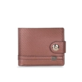 Lavie Sport Richard Bi-Fold Wallet for Men|Flap Button Closure|2 Currency compartments|Holds Upto 4 Credit/ATM Cards|Transparent ID Slot|12 Months Warranty|Box Packaging for Gifting