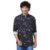 Spykar Men Black Viscose Regular Slim Fit Full Sleeve Causal Printed Shirt