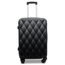 American Traveller Tourisdiamon Trolley Bag Set Of 3 | Durable Abs Hard Shell Luggage | Tsa-Type Lock | 8 Dual Spinner Wheels | Telescopic Handle | Travel Suitcase | Trolley Bag Set (24, Black)