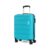 Kamiliant by American Tourister Small Harrier Edge 8W 56 Cms Cabin (PP) Hard Sided 8 Wheels Spinner Luggage/Suitcase/Trolley Bag (Coral Blue) (Double Wheel)