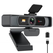 Angetube Wide Angle 4K Webcam for PC – 120° FOV, PDAF Autofocus, 2 Mics | 1080P@60FPS, Auto Light Correction, USB-A/C, Privacy Cover, Video Conference Camera for Mac Laptop and Desktop