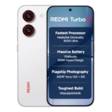 REDMI Turbo 5 (8GB + 256GB) Turbo White | MediaTek Dimensity 8500 Ultra | Mega 7540mAh Battery | 100W HyperCharge | Compact 16.75cm(6.9) 120Hz Display | 50MP Sony OIS Camera