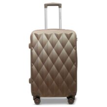 American Traveller Tourisdiamon Trolley Bag Set Of 3 | Durable Abs Hard Shell Luggage | Tsa-Type Lock | 8 Dual Spinner Wheels | Telescopic Handle | Travel Suitcase | Trolley Bag Set (24, Khaki)