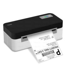 Helett® H30C Lite USB Direct Thermal 4×6 Shipping Label Printer(Barcode)Adjustable Label Size|203DPI Resolution|152mm/s Printing Speed Compatible with Windows,Mac,Linux Chrome OS|White(1Year Warranty)