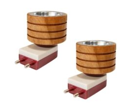 Rexivo Premium Wooden Camphor Burner/Essential Oil Diffuser/Electric Diffuser For Fragrance/Kapur Dani For Pooja, Meditation, Kappor Stand For Home, Office (Pack Of 2) (2)