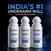 Aqueria Multi Active Underarm Roll On | 5.5% AHA BHA, Niacinamide – Aqua Fragrance Deodorant Roll-on  –  For Men & Women(150 ml, Pack of 3)