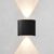 OJIT LIGHT DECORATION Modern Black Two Watts LED 3000K Warm Light Outdoor Waterproof Wall Lamp