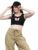 KOTTY Women’s Casual Sleeveless Printed Top(Black,M)