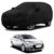 Sulfar 100% Water Resistant Car Body Cover Compatible with Mirror & Antenna Pockets for Renault Scala (Triple Stitched, Full Bottom Elastic, Black)