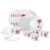 Larah by Borosil Belle Fluted Series Opalware Dinner Set | 28 Pieces for Family of 6 | Microwave & Dishwasher Safe | Bone-Ash Free | Crockery Set for Dining & Gifting | Plates & Bowls | White