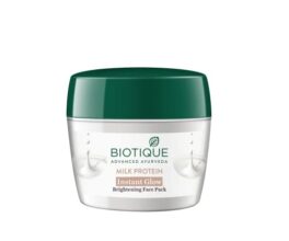 Biotique Milk Protein Instant Glow Brightening Face Pack For All Skin Types, 175gm