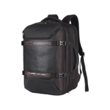 Gear Turbo 4 19″/40L Large Water Resistant Anti Theft Laptop Backpack with Raincover | Casual Backpack | Daypack | Travel Backpack | College Bag For Men/Women (Brown – Black)