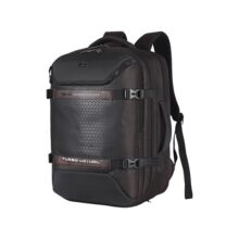 Gear Turbo 4 19″/40L Large Water Resistant Anti Theft Laptop Backpack with Raincover | Casual Backpack | Daypack | Travel Backpack | College Bag For Men/Women (Brown – Black)