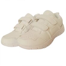 Li-Ning NonLacing School Shoes for Kids | Unisex | Lightweight Slip-On School Shoes | Cushioned Sole | Comfortable White