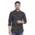 Spykar Men Jet Black Cotton Regular Slim Fit Full Sleeve Checkered Shirt