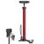 Lifelong Portable High Pressure Bicycle Air Pump | Hand Air Pump to Upto120 PSI | Durable Metal Body with Foldable Base |Red