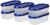Amazon Brand – Solimo Modular Plastic Storage Containers With Lid (Transparent,Set Of 6, 525ml)